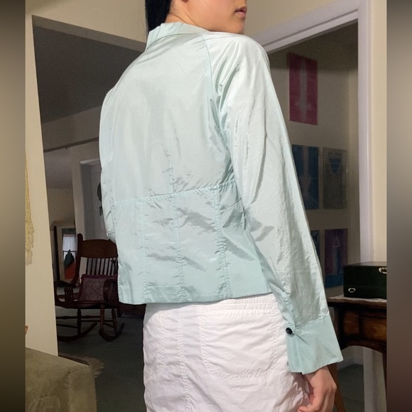 Vintage Focus by Shani Mint Green Reflective Lightweight Shirt.m - Picture 3 of 11